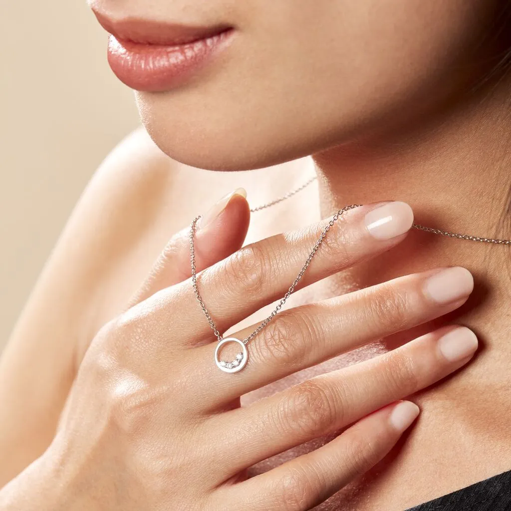 Histoire D'Or Collier Argent Vivence Oxydes De Zirconium 6 Histoire D'Or Collier Argent Vivence Oxydes De Zirconium – Image 4