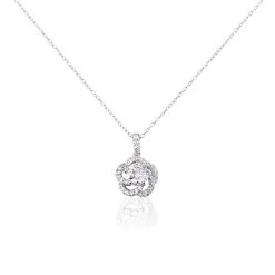 Histoire D'Or Collier Seamus Fleur Oxydes De Zirconium