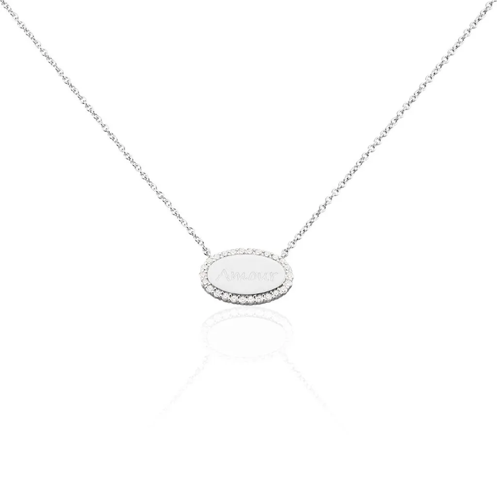 Histoire D'Or Collier Argent Blanc Ankur Oxydes De Zirconium 3 Histoire D'Or Collier Argent Blanc Ankur Oxydes De Zirconium