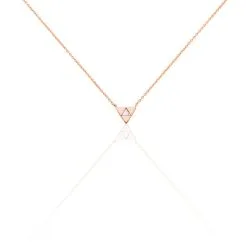 Histoire D'Or Collier Tallulah Argent Rose Pierre De Synthese