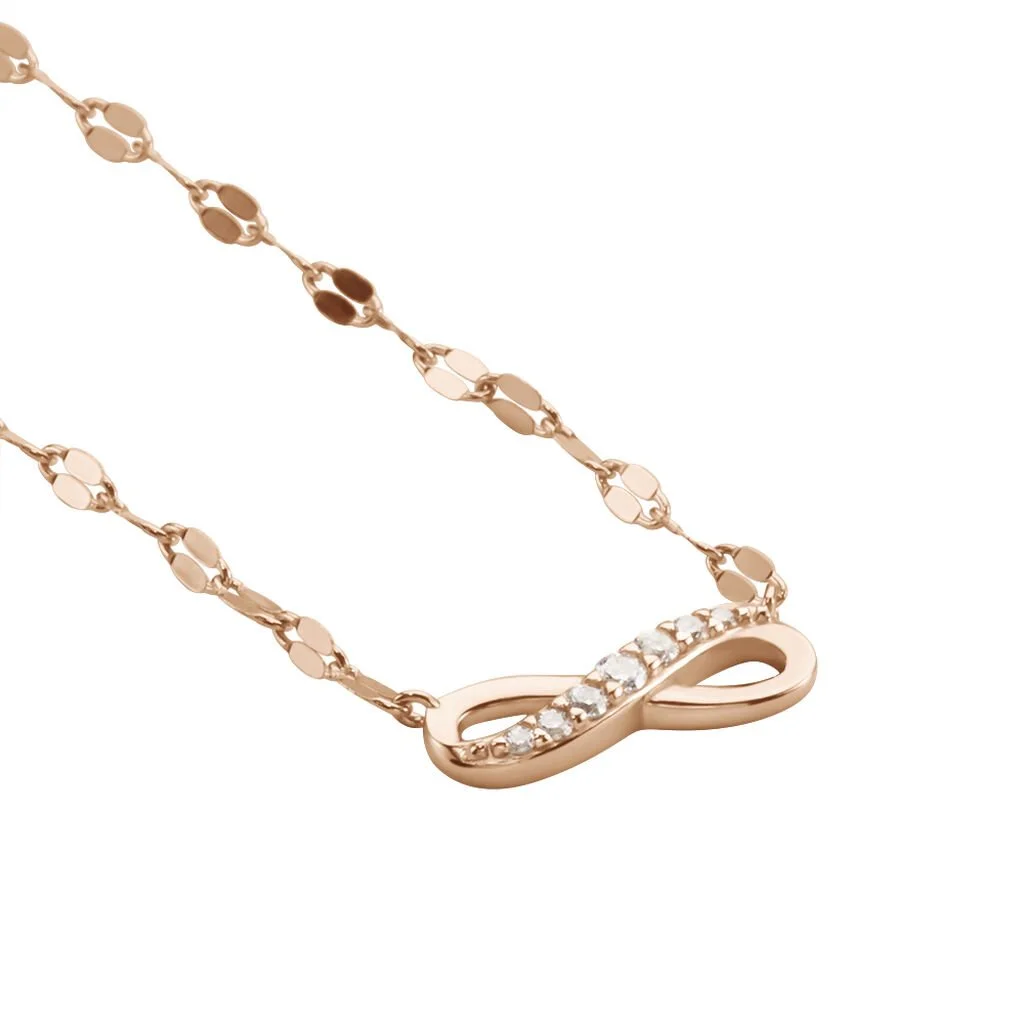 Histoire D'Or Collier Argent Rose Wendel Oxydes De Zirconium 4 Histoire D'Or Collier Argent Rose Wendel Oxydes De Zirconium – Image 2