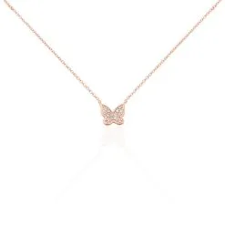 Histoire D'Or Collier Argent Rose Anne-lise Oxyde De Zirconium