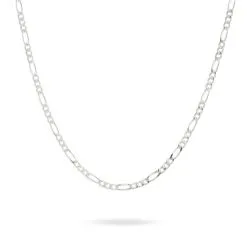 Histoire D'Or Chaîne Lyndsayae Maille Alternée 1/3 Argent Blanc