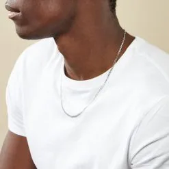 Histoire D'Or Chaîne Casper Maille Gourmette Argent Blanc -Boucles d'oreilles Bracelet Soldes FACHBW0291 model0