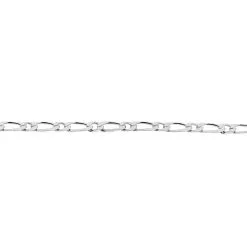 Histoire D'Or Chaîne Anilo Maille Alternée Argent Blanc