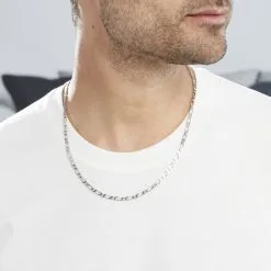 Histoire D'Or Chaîne Anilo Maille Alternée Argent Blanc -Boucles d'oreilles Bracelet Soldes FACHBW0348 model0