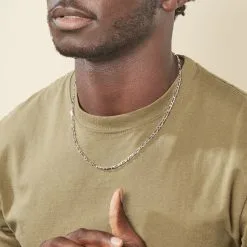 Histoire D'Or Chaîne Anilo Maille Alternée Argent Blanc -Boucles d'oreilles Bracelet Soldes FACHBW0348 model1