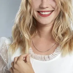 Histoire D'Or Chaîne Nairi Maille Gourmette Argent Blanc -Boucles d'oreilles Bracelet Soldes FACMBW0950 model0