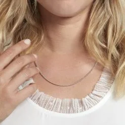 Histoire D'Or Chaîne Nairi Maille Gourmette Argent Blanc -Boucles d'oreilles Bracelet Soldes FACMBW0950 model1