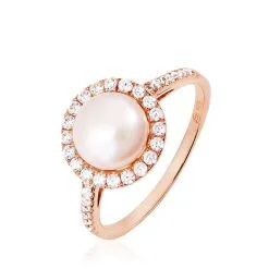 Histoire D'Or Bague Olivia Argent Blanc Perle De Culture Et Oxyde De Zirconium
