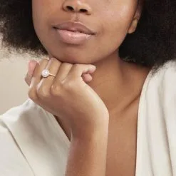 Histoire D'Or Bague Olivia Argent Rose Perle De Culture Et Oxyde De Zirconium -Boucles d'oreilles Bracelet Soldes FADFBU2163 model0