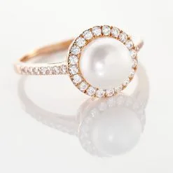 Histoire D'Or Bague Olivia Argent Rose Perle De Culture Et Oxyde De Zirconium -Boucles d'oreilles Bracelet Soldes FADFBU2163 view3