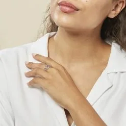 Histoire D'Or Bague Losangia Argent Blanc -Boucles d'oreilles Bracelet Soldes FADFBW0422 model0