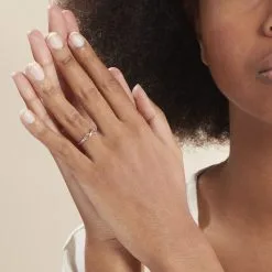 Histoire D'Or Bague Martta Argent Blanc -Boucles d'oreilles Bracelet Soldes FADFBW0501 model0