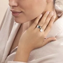 Histoire D'Or Bague Cecil Argent Blanc -Boucles d'oreilles Bracelet Soldes FADFBW0905 model0