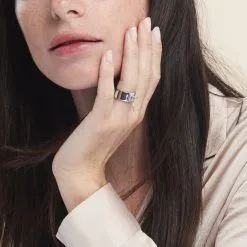 Histoire D'Or Bague Argent Blanc Psara -Boucles d'oreilles Bracelet Soldes FADFBW0949 model1