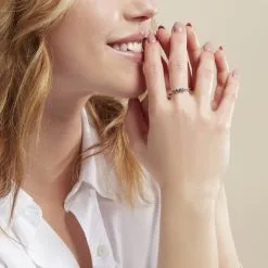 Histoire D'Or Bague Karrie Argent Blanc Oxyde De Zirconium -Boucles d'oreilles Bracelet Soldes FADFBZB195 model0