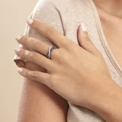 Histoire D'Or Bague Letty Argent Blanc Oxyde De Zirconium -Boucles d'oreilles Bracelet Soldes FADFBZD036 model1