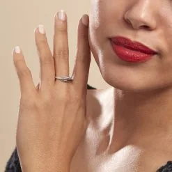 Histoire D'Or Bague Kateryn Argent Blanc Oxyde De Zirconium -Boucles d'oreilles Bracelet Soldes FADFBZD215 model0