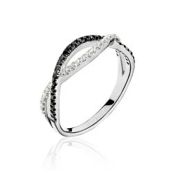 Histoire D'Or Bague Prudentia Argent Blanc Oxyde De Zirconium