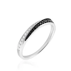 Histoire D'Or Bague Argent Blanc Agoston Oxydes De Zirconium