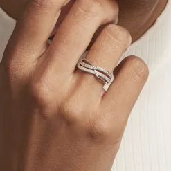 Histoire D'Or Bague Nauri Argent Blanc Oxyde De Zirconium -Boucles d'oreilles Bracelet Soldes FADFBZW12B model1