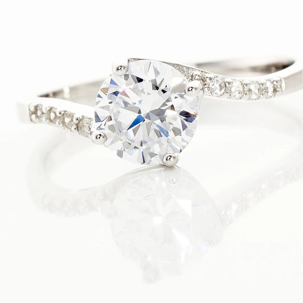 Histoire D'Or Bague Solitaire Maelane Argent Blanc Oxyde De Zirconium 6 Histoire D'Or Bague Solitaire Maelane Argent Blanc Oxyde De Zirconium – Image 4