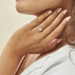 Histoire D'Or Bague Viky Argent Blanc Oxyde De Zirconium -Boucles d'oreilles Bracelet Soldes FADFBZW13D model1