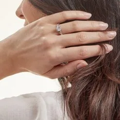 Histoire D'Or Bague Solitaire Poseidon Argent Blanc Oxyde De Zirconium -Boucles d'oreilles Bracelet Soldes FADFBZW16D model1