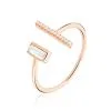 Histoire D'Or Bague Tea Argent Blanc Rose Oxyde De Zirconium