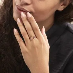 Histoire D'Or Bague Tea Argent Blanc Rose Oxyde De Zirconium -Boucles d'oreilles Bracelet Soldes FADFBZW1EN model0