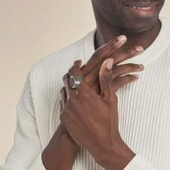 Histoire D'Or Bague Thimeo Argent Blanc Onyx 12 Histoire D'Or Bague Thimeo Argent Blanc Onyx -Boucles d'oreilles Bracelet Soldes FADHBNN002 model0