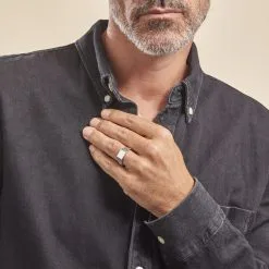 Histoire D'Or Chevalière Argent Blanc Corentyn -Boucles d'oreilles Bracelet Soldes FADHBW0042 model1