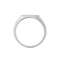 Histoire D'Or Chevalière Argent Blanc Charites -Boucles d'oreilles Bracelet Soldes FADHBW0048 view2