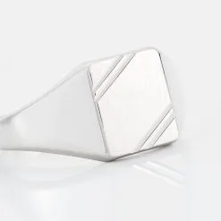 Histoire D'Or Chevalière Daniel Argent Blanc -Boucles d'oreilles Bracelet Soldes FAHFBW0120 view3