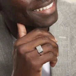 Histoire D'Or Chevalière Matthieu Argent Blanc -Boucles d'oreilles Bracelet Soldes FAHFBW0127 model1