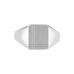 Histoire D'Or Chevalière Cillian Argent Blanc -Boucles d'oreilles Bracelet Soldes FAHFBW0129 view1