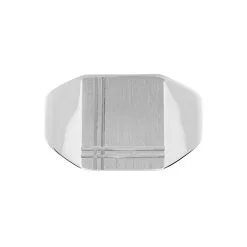 Histoire D'Or Chevalière Cillian Argent Blanc 8 Histoire D'Or Chevalière Cillian Argent Blanc -Boucles d'oreilles Bracelet Soldes FAHFBW0132 view1