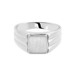 Histoire D'Or Chevalière Pierrik Argent Blanc -Boucles d'oreilles Bracelet Soldes FAHFBW0133 view1