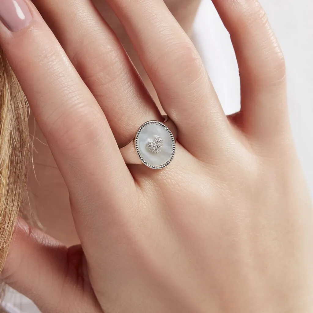 Histoire D'Or Chevalière Aracely Argent Blanc Nacre Oxyde De Zirconium 8 Histoire D'Or Chevalière Aracely Argent Blanc Nacre Oxyde De Zirconium – Image 6