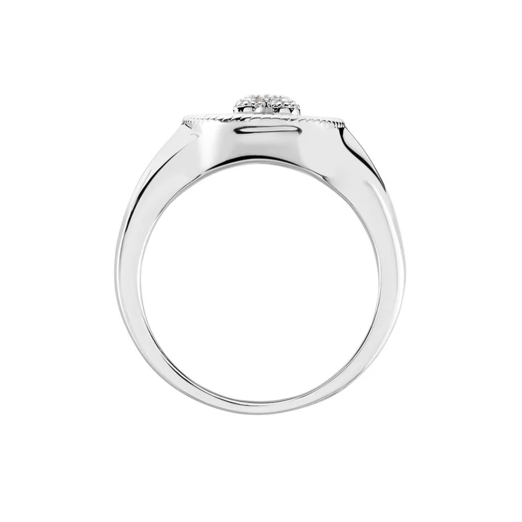 Histoire D'Or Chevalière Aracely Argent Blanc Nacre Oxyde De Zirconium 5 Histoire D'Or Chevalière Aracely Argent Blanc Nacre Oxyde De Zirconium – Image 3