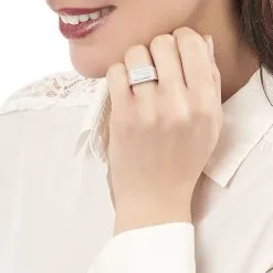 Histoire D'Or Chevalière Owena Argent Blanc Oxyde De Zirconium -Boucles d'oreilles Bracelet Soldes FAHFBZW120 model0