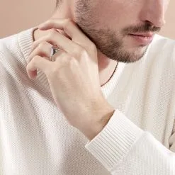 Histoire D'Or Chevalière Argent Blanc Sami -Boucles d'oreilles Bracelet Soldes FAHHBW0349 model0