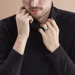 Histoire D'Or Chevalière Argent Blanc Said -Boucles d'oreilles Bracelet Soldes FAHHBW0352 model1