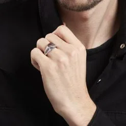 Histoire D'Or Chevaliere Argent Blanc Tarek -Boucles d'oreilles Bracelet Soldes FAHHBW0353 model1