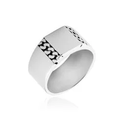 Histoire D'Or Chevalière Luka Argent Blanc