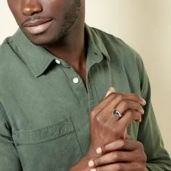 Histoire D'Or Chevalière Amaurie Argent Blanc Onyx -Boucles d'oreilles Bracelet Soldes FAHHBXN107 model2