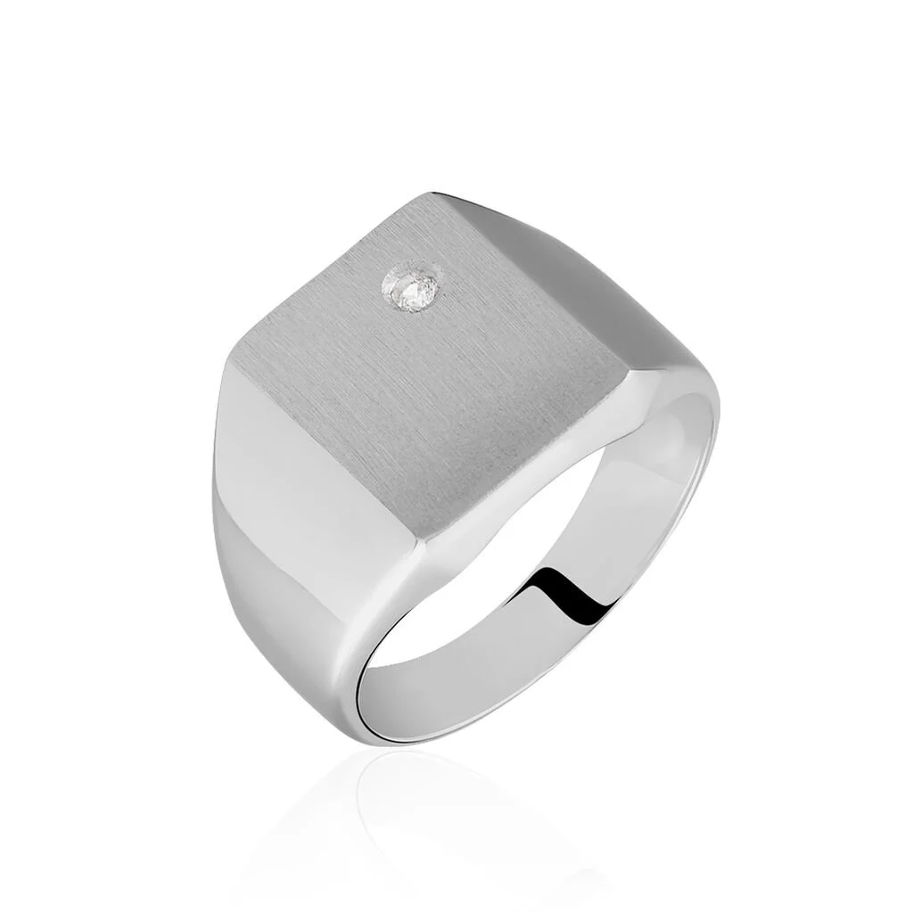 Histoire D'Or Chevalière Nataniel Argent Blanc Oxyde De Zirconium 3 Histoire D'Or Chevalière Nataniel Argent Blanc Oxyde De Zirconium