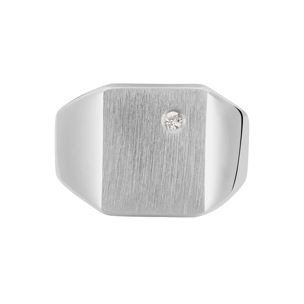 Histoire D'Or Chevalière Nataniel Argent Blanc Oxyde De Zirconium 4 Histoire D'Or Chevalière Nataniel Argent Blanc Oxyde De Zirconium – Image 2