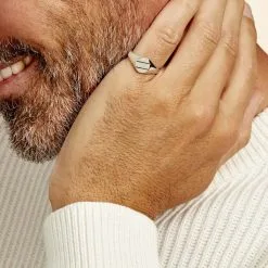 Histoire D'Or Chevalière Kety Argent Blanc -Boucles d'oreilles Bracelet Soldes FAHMBW0106 model1